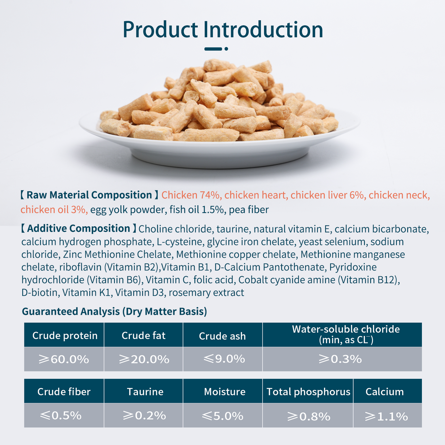 Rosy Fresh Freeze-Dried Raw Meat Cat Food |Chicken Recipe 300g