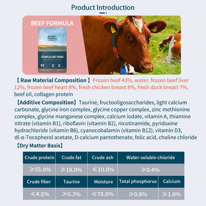 Rosy Fresh High Protein Grain-Free Wet Cat Food Variety Pack, 50g × 9