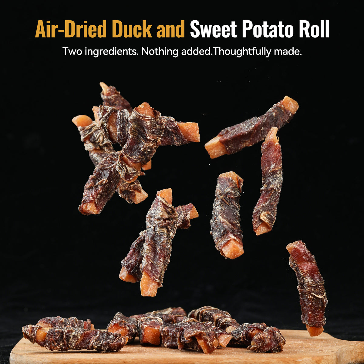 DE TREW Air-Dried Duck and Sweet Potato Roll dog treats 