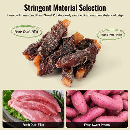 DE TREW two fresh ingredient: duck and sweet potato dog treats