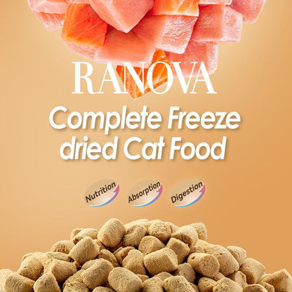 Freeze-dried chicken cat food pieces for cats by RANOVA