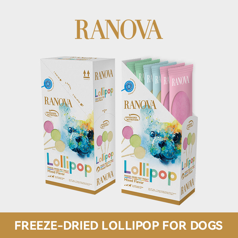 Ranova Freeze-Dried Interactive Lollipop Dog Treats | Variety Pack, 6 Count/48g
