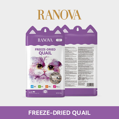 Ranova Freeze-Dried Quail Dog & Cat Treats | 40g