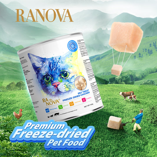 RANOVA freeze-dried chicken breast treats for dogs and cats 140g value pack