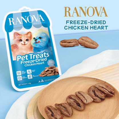 RANOVA Freeze-Dried Chicken Heart Dog & Cat Treats｜40g