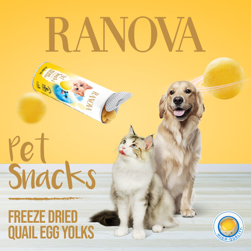 RANOVA Freeze-Dried Quail Egg Yolks Pet Treats 80g