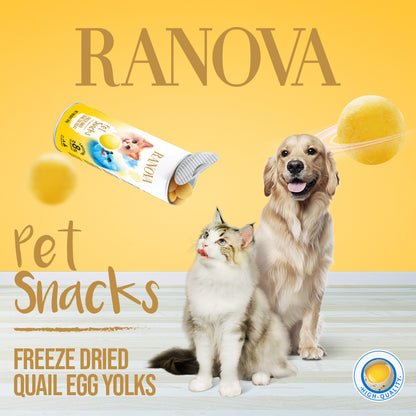 RANOVA Freeze-Dried Quail Egg Yolks Pet Treats 80g