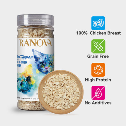 Ranova Freeze-Dried Chicken Dog & Cat Food Topper | 60g Can