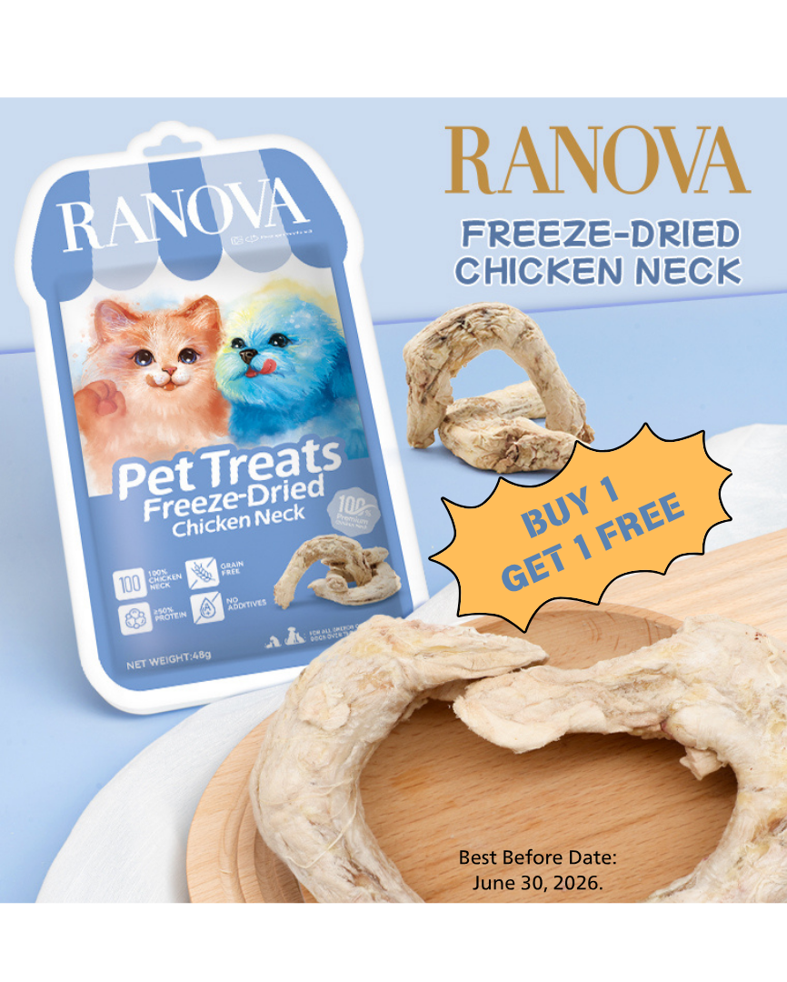 Ranova Freeze-Dried Chicken Neck Dog & Cat Treats | 48g