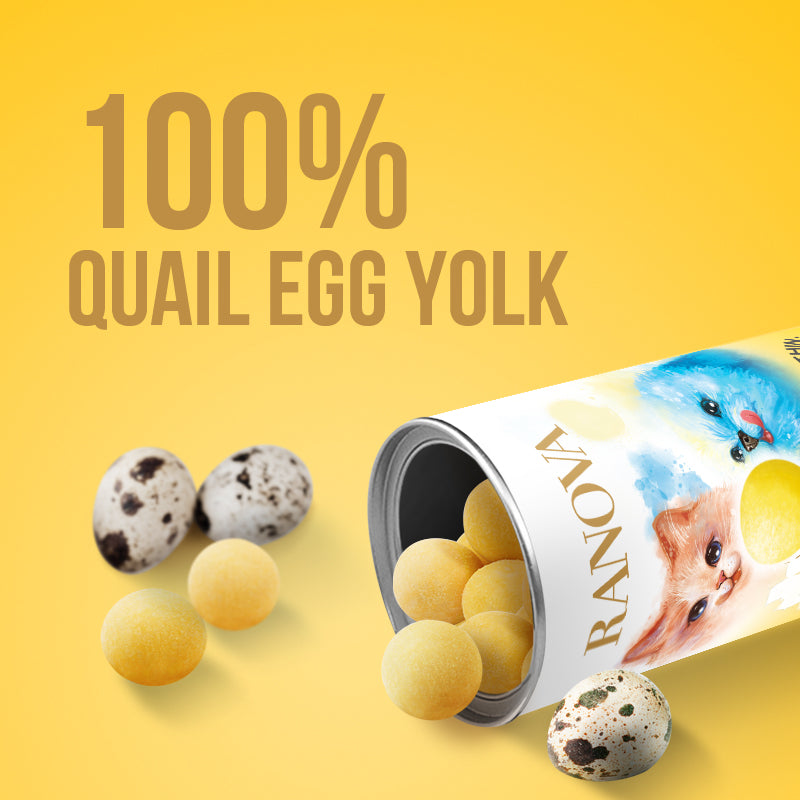 RANOVA Freeze-Dried Quail Egg Yolks Pet Treats 80g