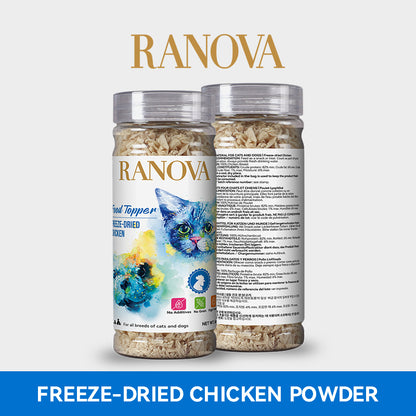 Ranova Freeze-Dried Chicken Dog & Cat Food Topper | 60g Can
