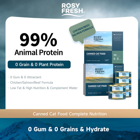 Rosy Fresh High protein Grain-free Canned Cat Food｜Mixed Flavour 100g*6 Cans/Box