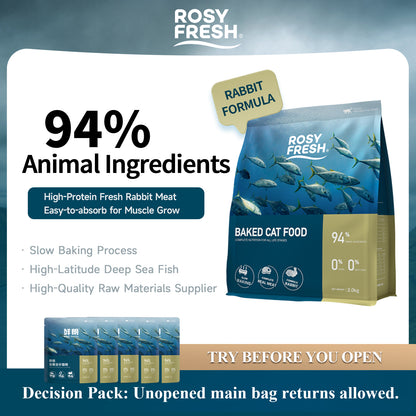 Rosy Fresh Oven-Baked Grain-Free Cat Food｜Rabbit Recipe 2 kg