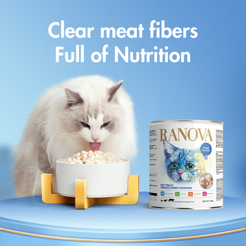 chicken breast treats crumbled as a food topper for dogs and cats