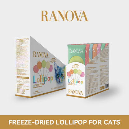 Ranova Freeze-Dried Interactive Lollipop Cat Treats | Variety Pack, 15 Count