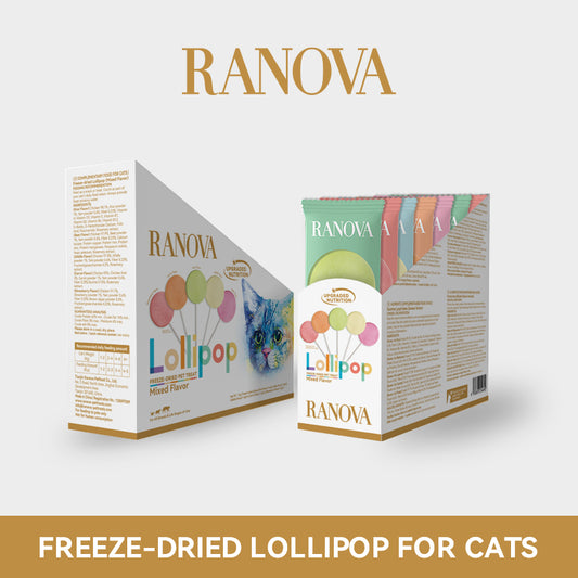 Ranova Freeze-Dried Interactive Lollipop Cat Treats | Variety Pack, 15 Count