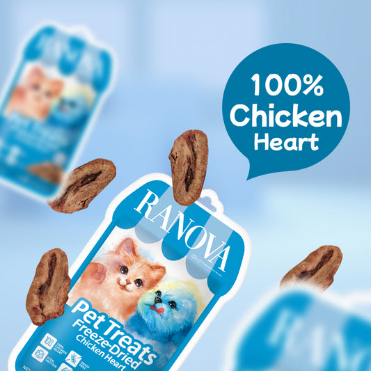 high-protein chicken heart dog and cat treats by RANOVA